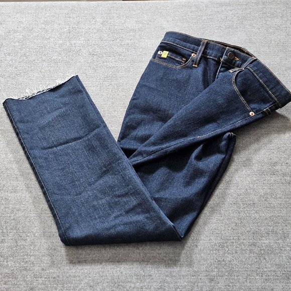 Yoga Jeans Womens Jeans 27/ US 4 Indigo Stretch Mid Rise Raw Hem SWP-1158 SECOND - Picture 13 of 14